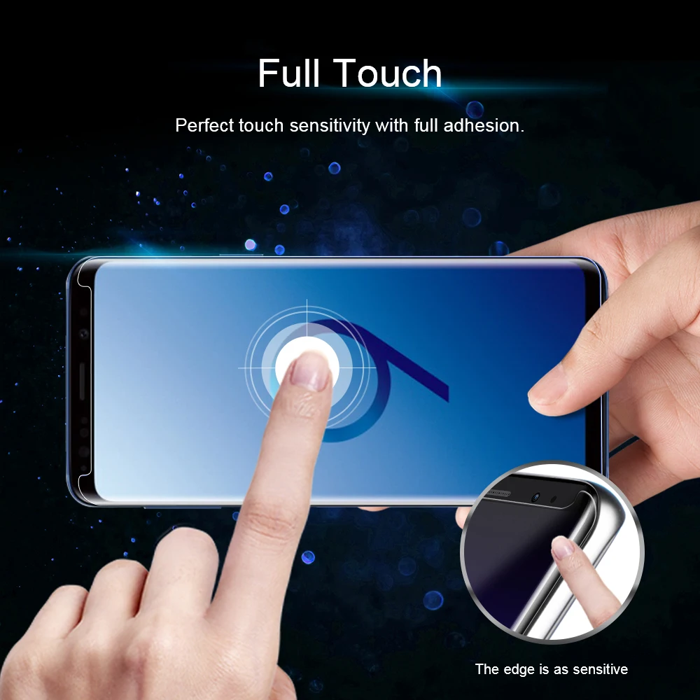 Защитный чехол OTAO для экрана из закаленного стекла samsung Galaxy S9 Plus 3D изогнутый
