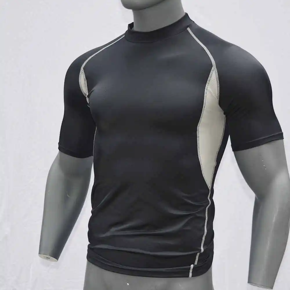 Short Sleeve WYOTURN BJJ Рашгард Муай Тай Mma JIUJITSU Bjj Рашгард фитнес боксерские Майки ММА спортивные боксео Топ Спортивная рубашка одежда - Цвет: Short Sleeve
