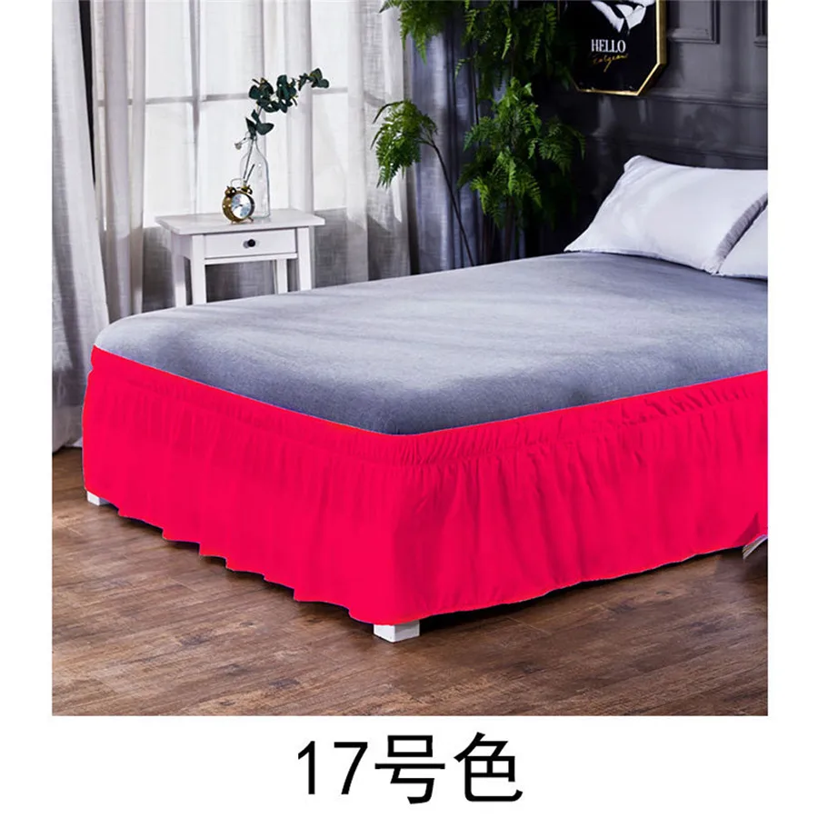 Hotel Microfiber Queen/King Size Bed Skirt White Shirts without Surface Elastic Band Fitted Valance Sheet Lining Easy | Дом и сад