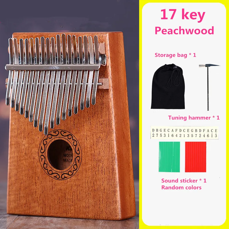 17 клавиш тона сандаловое дерево Kalimba Африканский Mbira большой палец пианино