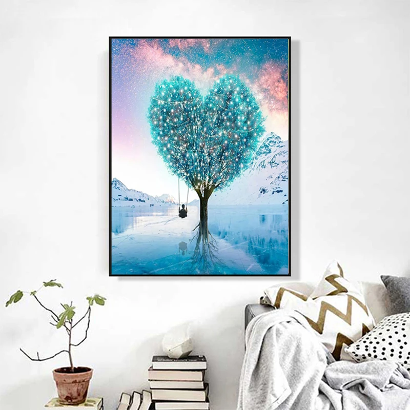 5D DIY Diamond Painting Love Tree Embroidery Full Cross Stitch Rhinestone Mosaic Home Decor Handmade Gift | Дом и сад