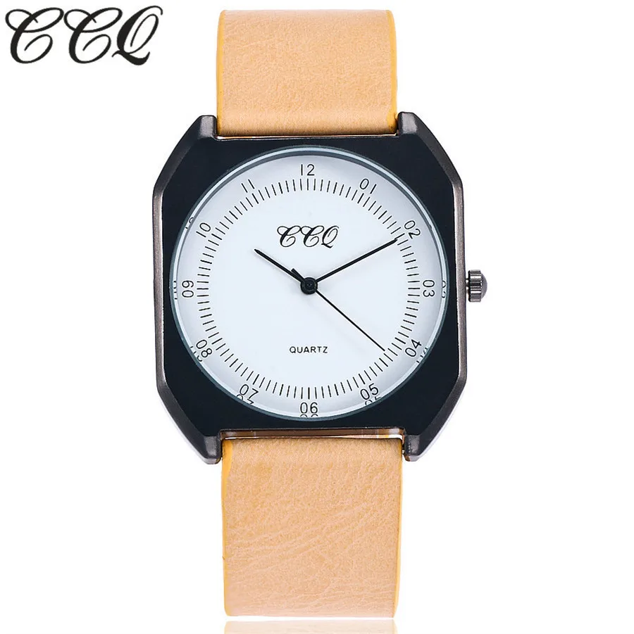 Горячие CCQ модные роскошные женские часы простые ультра тонкие повседневные