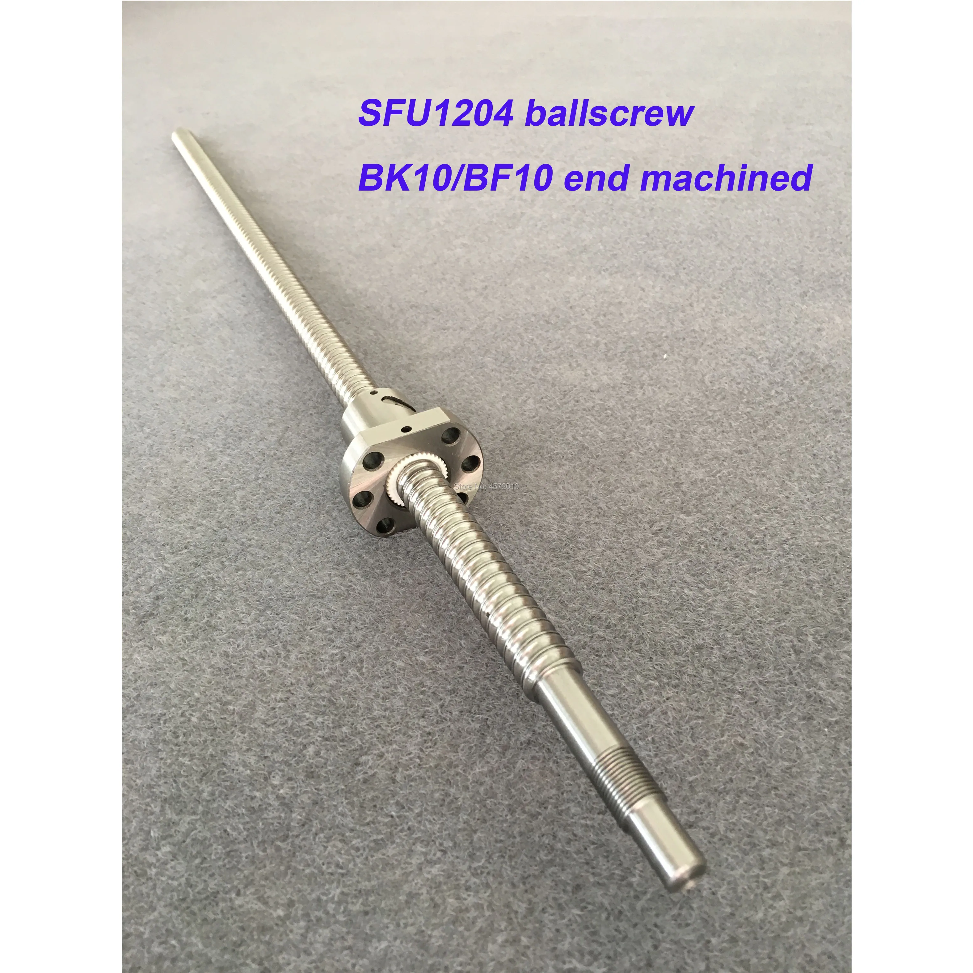 12 мм RM1204 ШВП проката C7 шарикового винта SFU1204 650 700 800 900 1000 с одним фланец гайка для