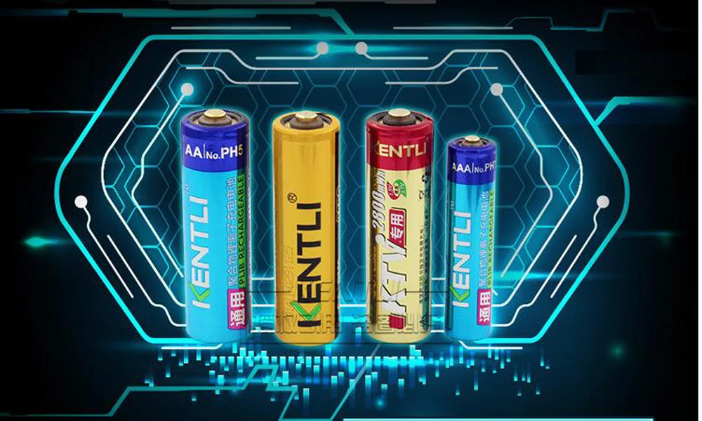 KENTLI 2 шт AA 1,5 V 3000 mwh литий-ионная аккумуляторная батарея+ 4 слота полимерная литий-ионная батарея зарядное устройство