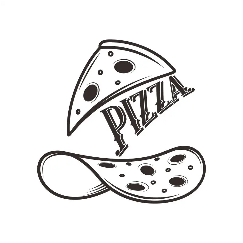 DCTAL Pizzeria украшения DIY настенные Декорации Наклейки для пиццы Съемные Виниловые