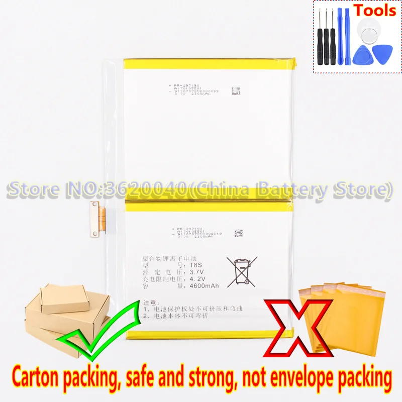 GND 4600mAh/3.7V T8S Replacement Battery For ErenEben K8S Built-in Li-ion bateria Li-Polymer Batterie | Компьютеры и офис