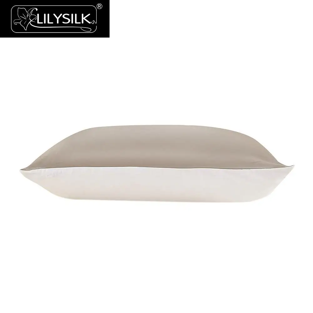 Silvergray Lilysilk Двусторонняя наволочка из натурального шелка на подушку шелк-хлопок Цена за 1 шт. Чехол для подушки - Цвет: Silvergray