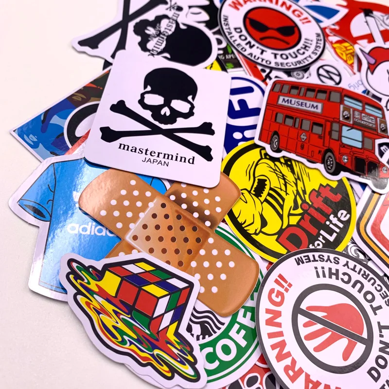 40 шт. много водонепроницаемых наклеек с дневным чемоданом мотоциклом