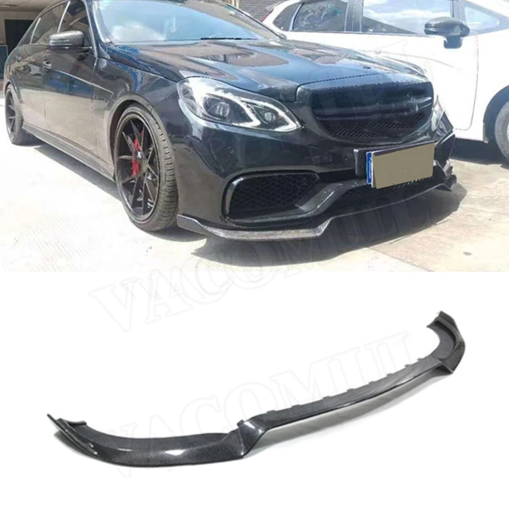 Передний спойлер из углеродного волокна для Benz E Class W212 E260 E300 E400 E63 AMG