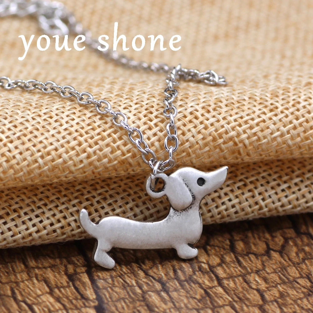 Новая Винтажная крошечная подвеска в виде таксы цепочки стиля бохо-шик Колбаса