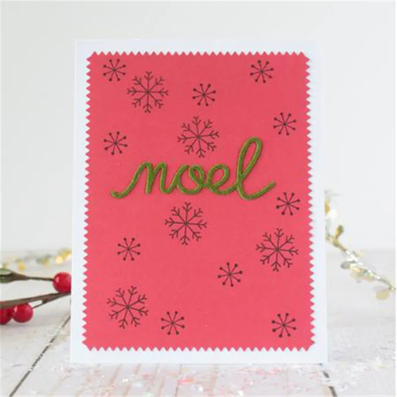 Naifumodo Word Noel металлические режущие штампы для скрапбукинга буквы Рождество карты