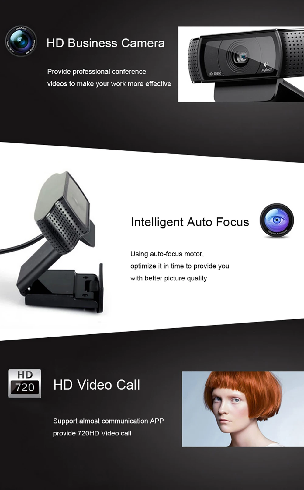 Веб-камера logitech HD Pro C920e, широкоформатный видеозвонок и запись, камера 1080 p, веб-камера для настольного компьютера или ноутбука, обновленная версия C920