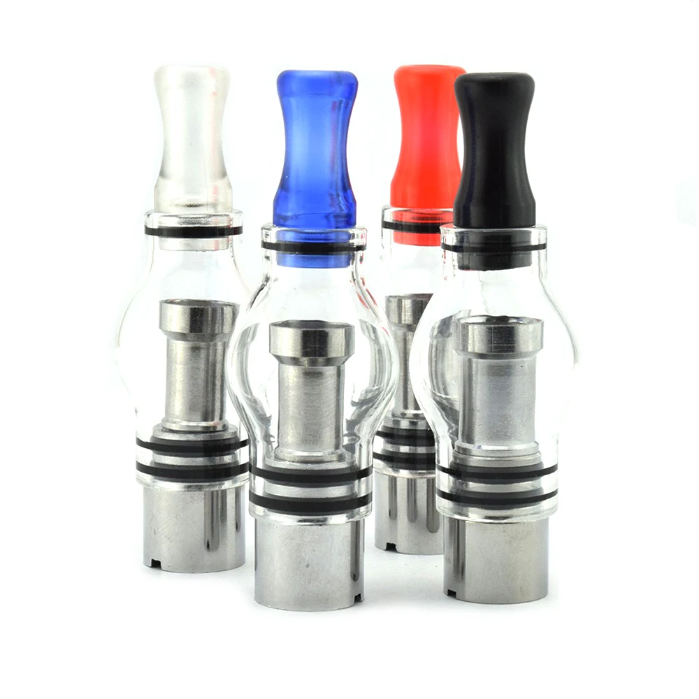 

5pcs/lot E-Cigarette Glass Globe dry herb vaporizer tank 1.6ml atomizer Replaceable Coil tank fit evod ego battery vape pen tank