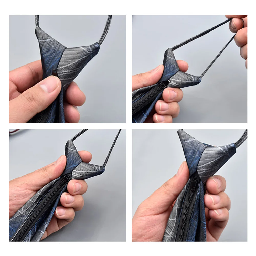 Мужской деловой галстук на молнии 7 см для свадебной вечеринки Официальный с