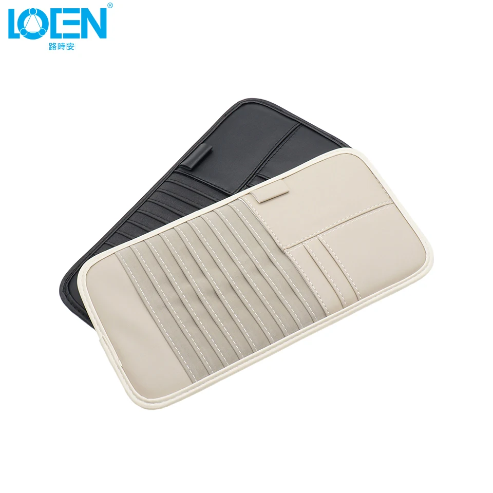 Искусственная кожа авто солнцезащитный козырек CD очки карты сумка для хранения