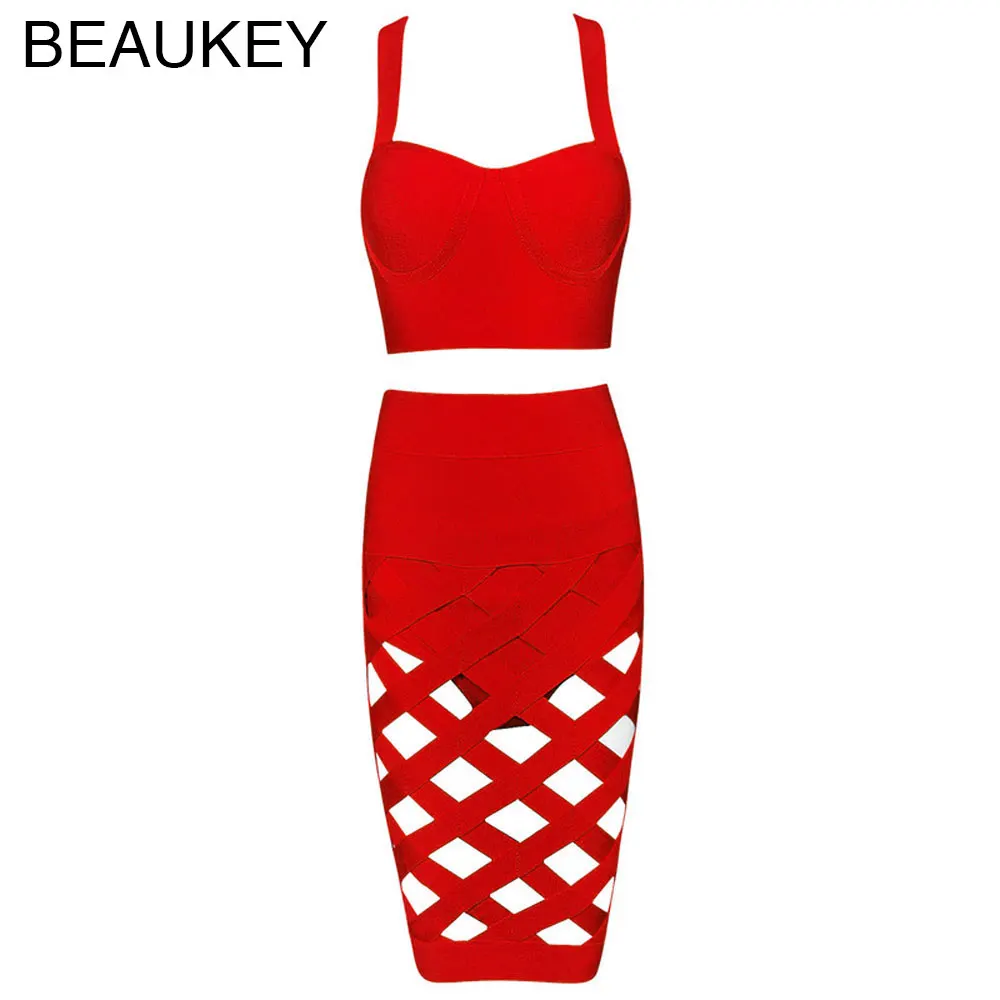 Женский комплект из 3 предметов облегающее платье красного и сиреневого цвета в