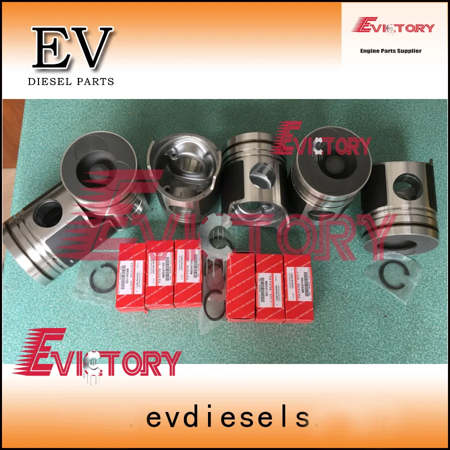 

6D24 6D24T PISTON +piston pin clip for Mitsubiishi engine overhaul