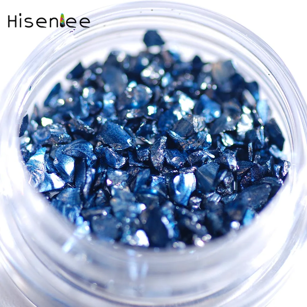 Light Blue В стиле разбитого стекла для ногтей художественные Стразы для ногтей DIY очаровательные драгоценные камни разноцветные стразы 3D украшения для ногтей камни для маникюра - Цвет: Light Blue