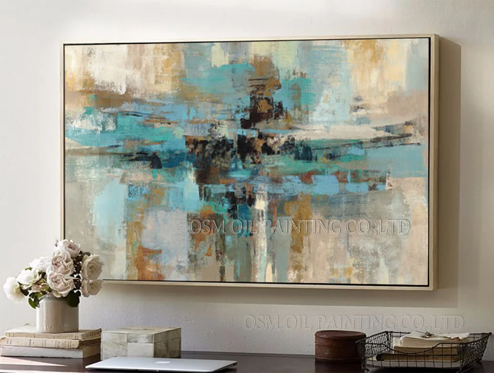 Большой размер ручная роспись высокое качество абстрактное украшение на стену