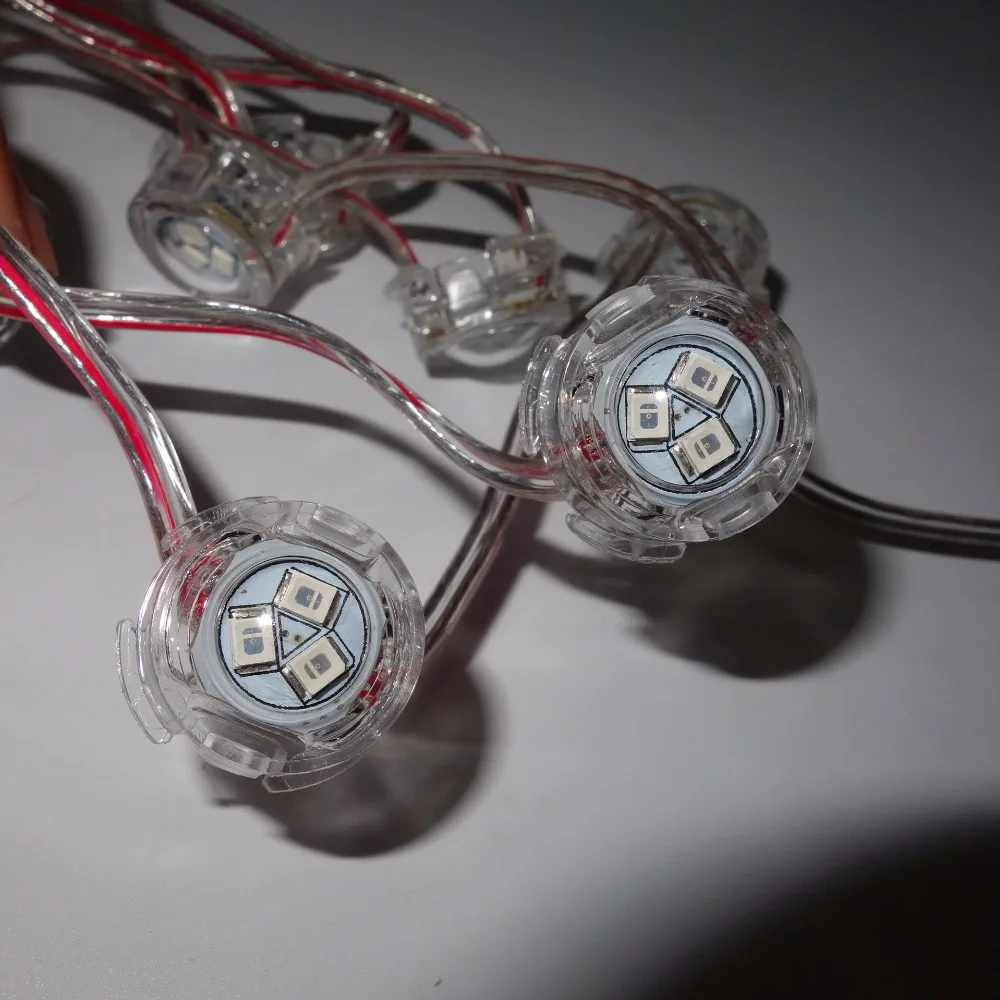 Светодиодный модуль диаметром 20 мм вход постоянного тока 12 В прозрачный провод