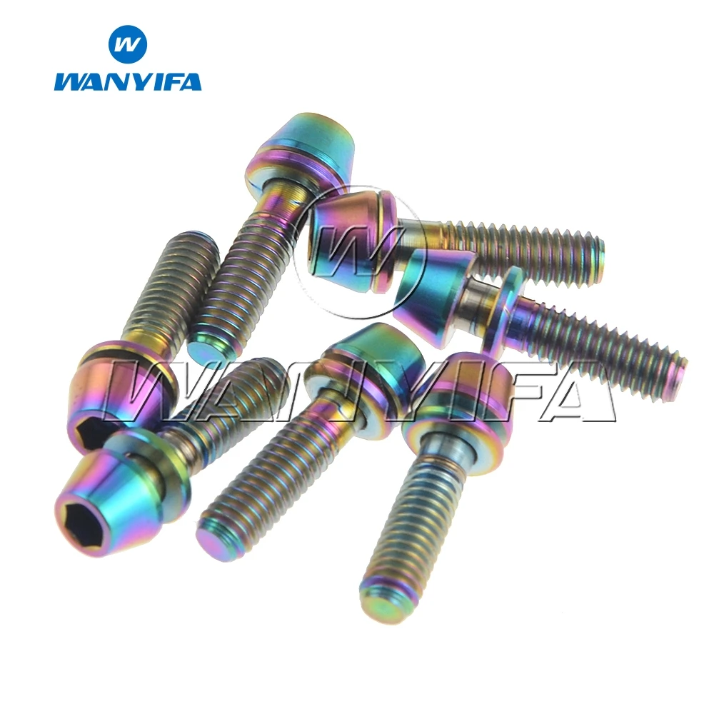 Титановый шестигранный винт Wanyifa Boltm4x15.3mm с шайбами для Ritchey C260 7 шт.|stem screw|titanium bicycle