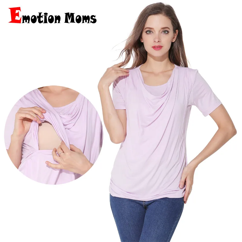 Модальная летняя одежда для беременных Emotion Mommy футболка с коротким рукавом