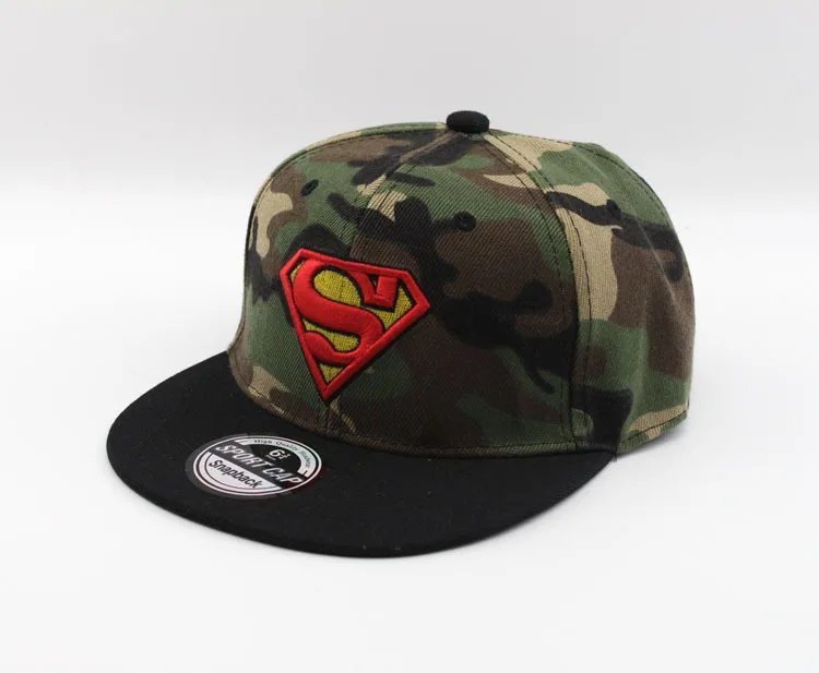Супермен Бэтмен дети мультфильм девочки Мальчики Хлопок Snapback летняя кепка