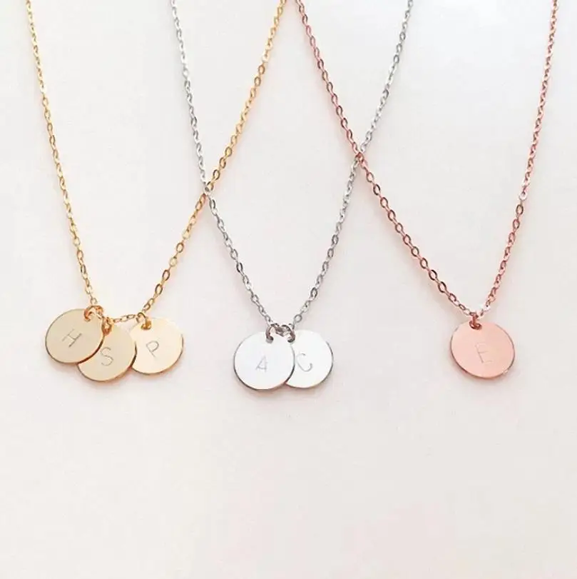 26pcs/pack Alphabet Letter Silver Gold Color Round Coin Pendant Charms For Women Men DIY Necklace Bracelet Family Jewelry Gift