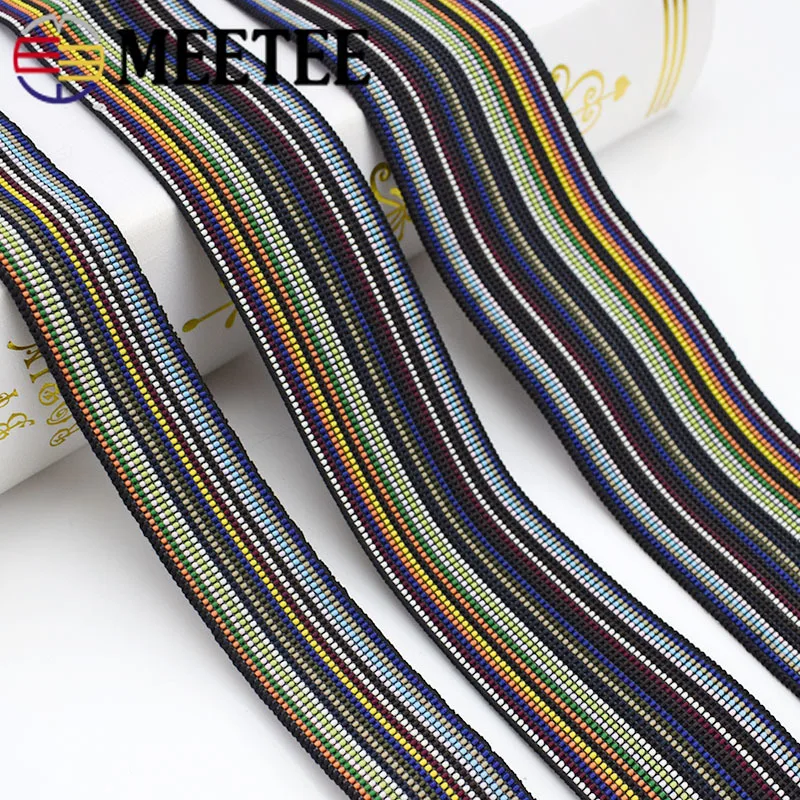 Meetee 2 метра 25/40/50 мм цветная утолщенная эластичная тесьма DIY Ремесло Декор Одежда