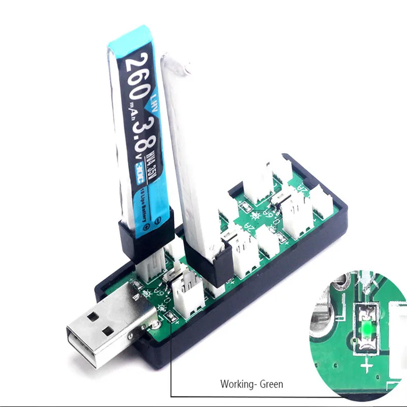 6CH 500mA USB до 3 7 В 5 в 2A 1S Lipo плата адаптера для зарядки аккумулятора радиоуправляемых