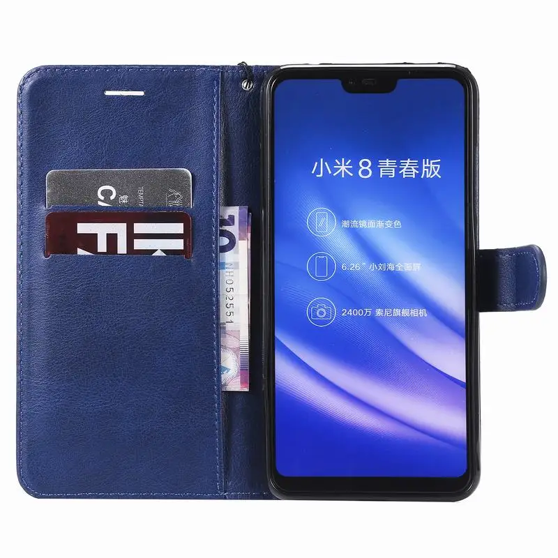 Чехол для Xiaomi mi 8 Lite чехол Флип кожаный чехол-бумажник с сумки для спортивной камеры Xiao mi 8 Lite mi 8lite чехол для телефона с держатель для карт чехол-книжка