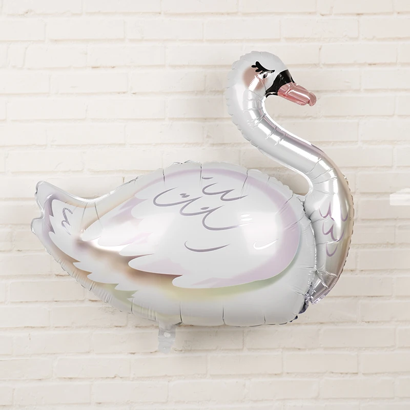 Большие белые воздушные шары из фольги в виде цифр лебеди алюминиевые 32 дюйма 0 9