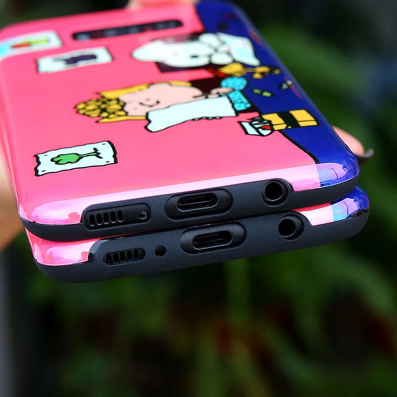 YHBBCASES Мультяшные чехлы для телефонов Samsung Note 8 9 чехол милый ПЭТ Blu Ray мягкий Galaxy S8 S9