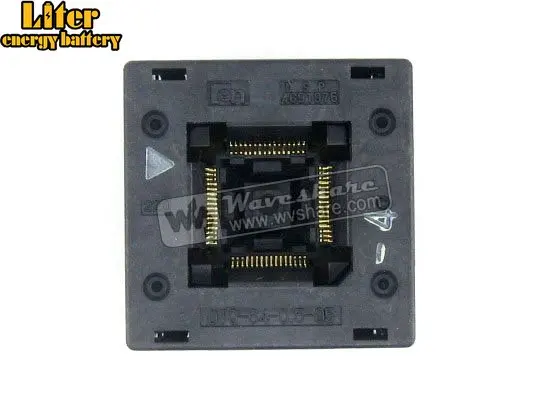 QFP64 TQFP64 LQFP64 PQFP64 OTQ-64-0.5-05 Enplas QFP IC тест ожога в гнездо 0 5 мм Шаг Размер корпуса 10 5*10 |