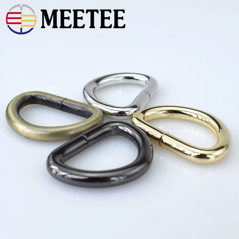 Meetee 30 шт/50 шт 25 мм D кольцевая пряжка металлическая сумка Пряжка Крючки на ремешке