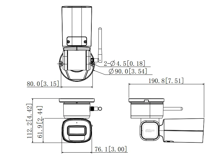 Сетевая PTZ камера Dahua 2 мегапиксельная Starlight 1/2.8 STARVIS Cmos WDR H.265 с поддержкой Wi Fi ИК 20
