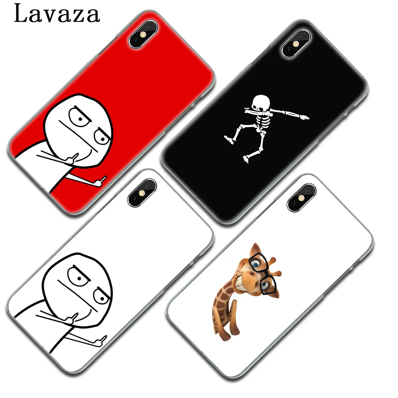 Lavaza meme лицевой средний палец Забавный мультфильм влюбленных жесткий чехол для