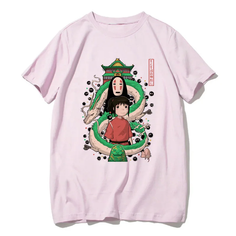 Totoro Shirt Women Men Studio Ghibli Miyazaki Hayao Anime Spirit Away T Shirt Men Women Japanese Anime Cartoon Clothes T-Shirt