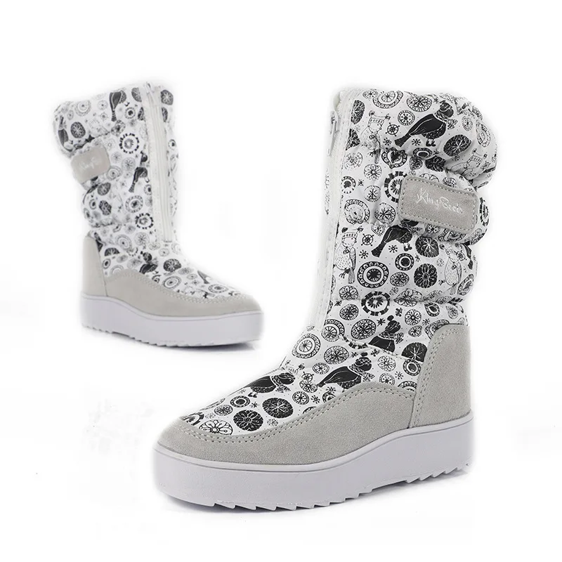 2018 новые российские зимние ботинки для детей девочек из толстого плюша в