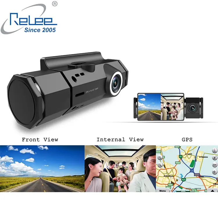 Dual camere no GPS Gps Dash камера Full HD 1920x1080 Автомобильная камера приборная панель видеорегистратор Автомобильный Dash Cam g-сенсор, Автомобильный видеорегистратор с двумя камерами - Название цвета: Dual camere no GPS