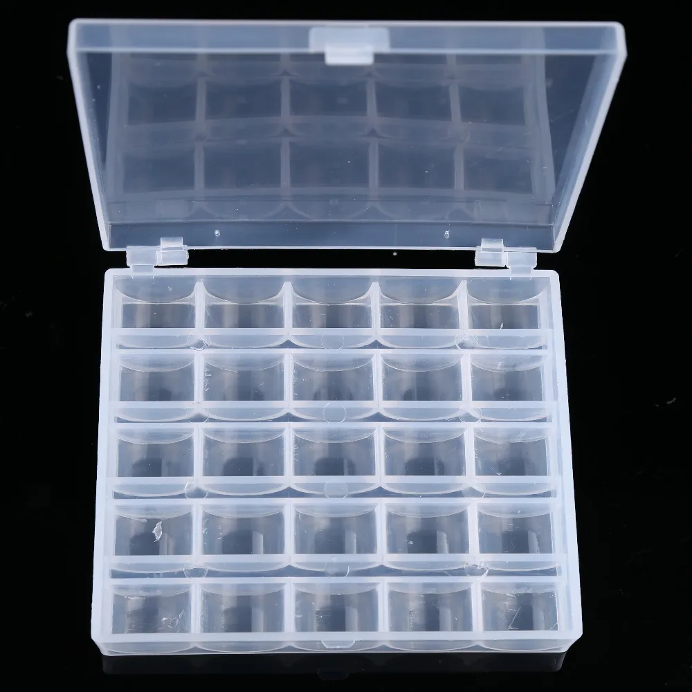 25 шт сетка чистая коробка для хранения певица швейная машина бобины случае