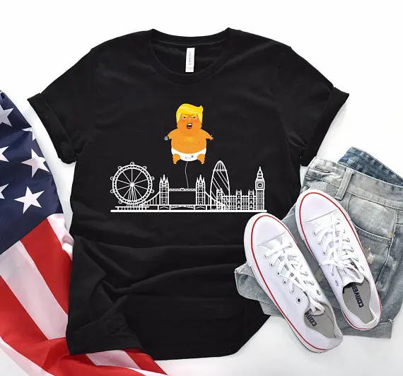 MGTER Trump Baby Balloon рубашка забавная Angry Donald футболка с Трампом Анти Трамп Лондон trending