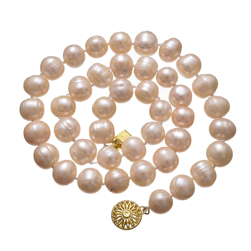 Pick Size 9-10mm Smooth Orange Pearls Fit Handmade Necklace 18inch Gem For Your Sweet Wife Gifts H640 | Украшения и аксессуары