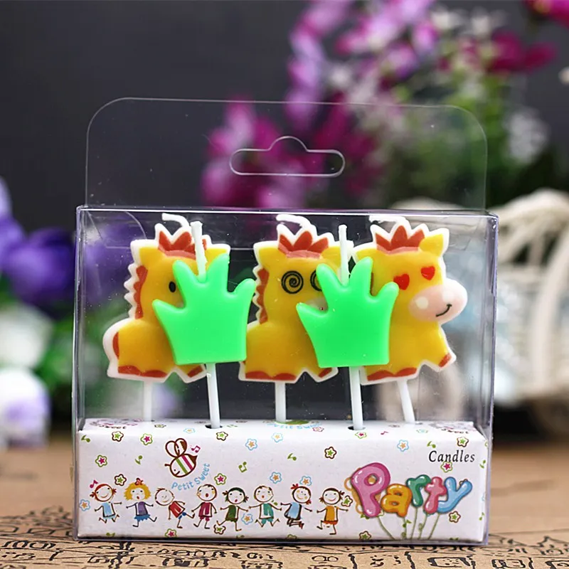 horse 5 шт./компл. День рождения Дети подарок мультфильм Ремесло милые вечерние поставки Зодиак торт фигурка для торта декоративные свечи - Цвет: horse