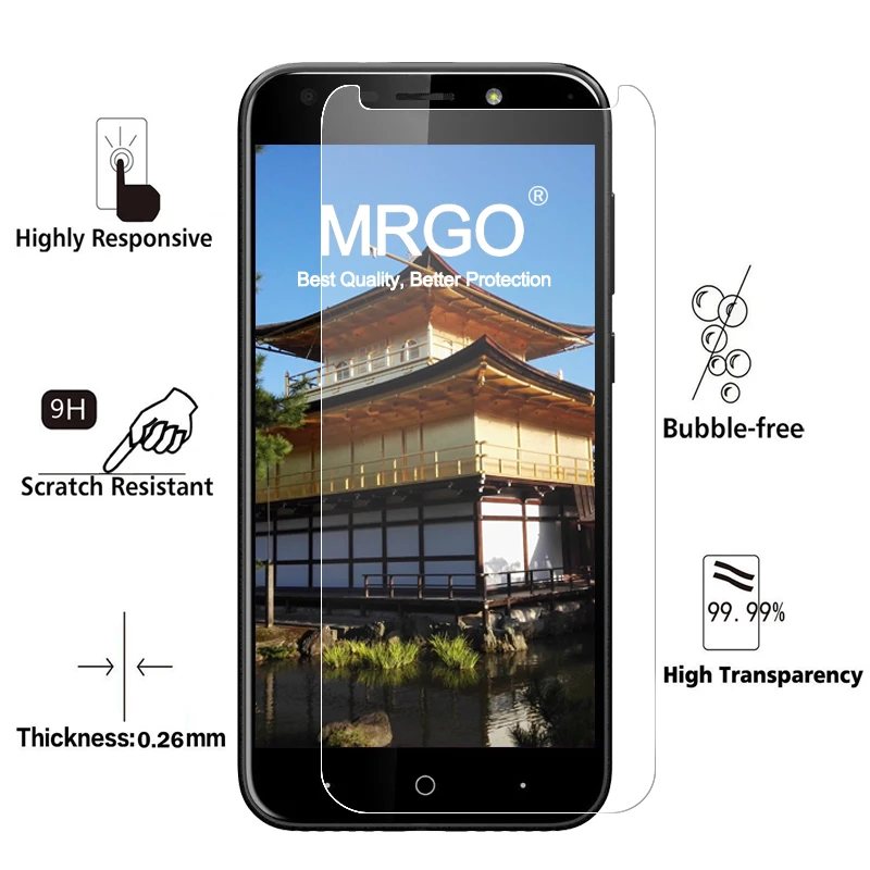 Закаленное стекло MRGO для zte Blade A6 Защитная пленка экрана 9H 2.5D телефона защитное |