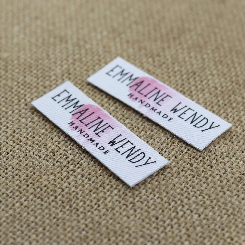 80 pieces Custom logo labels Name iron on label Clothing tags Organic Cotton Labels | Дом и сад