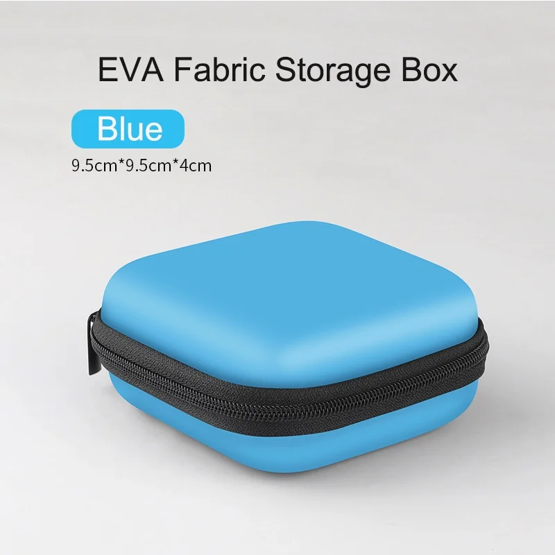 Blue EVA Органайзер проводов для наушников коробка данных кабель коробка для хранения Чехол Контейнер монета наушники защитный чехол контейнер - Цвет: Blue EVA