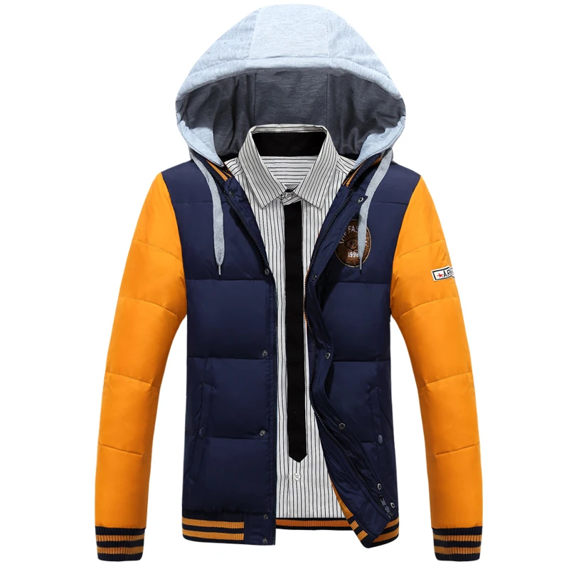 

Winter down jackets Men 2016 Casual Stand Collar White Duck Down Slim Warm jacket Duck Coats Outerwear