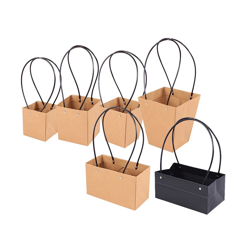5 шт. бумажный пакет для упаковки цветов подарочные коробки букет цветочных