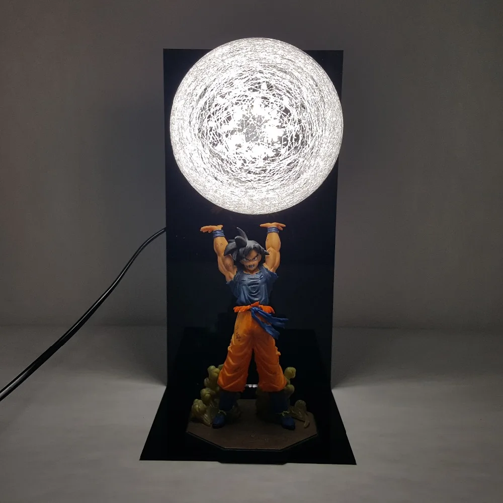 Dragon Ball Z Goku Spirit Bomb фигурки светодиодные лампы игрушки аниме Dragon Ball Супер Сон Гоку фигурка игрушка диорама 15 цветов выбрать